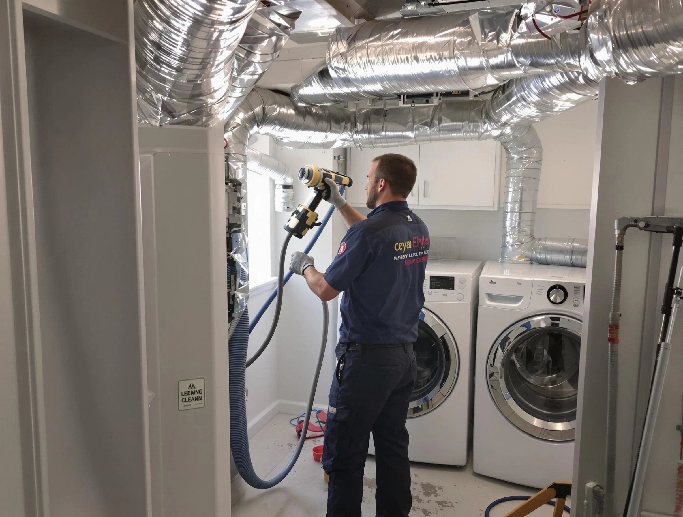 North Druid Hills Dryer Vent Cleaning specialist using advanced equipment for thorough duct cleaning in North Druid Hills